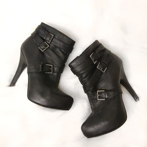 Guess Black Heeled Booties